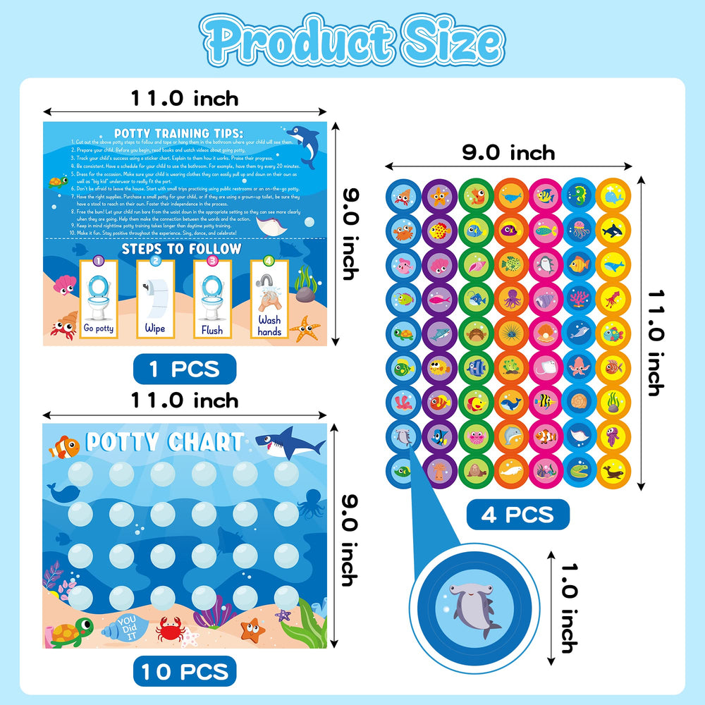 Zainpe Ocean Animals Potty Chart reward charts motivate toddlers to earn rewards