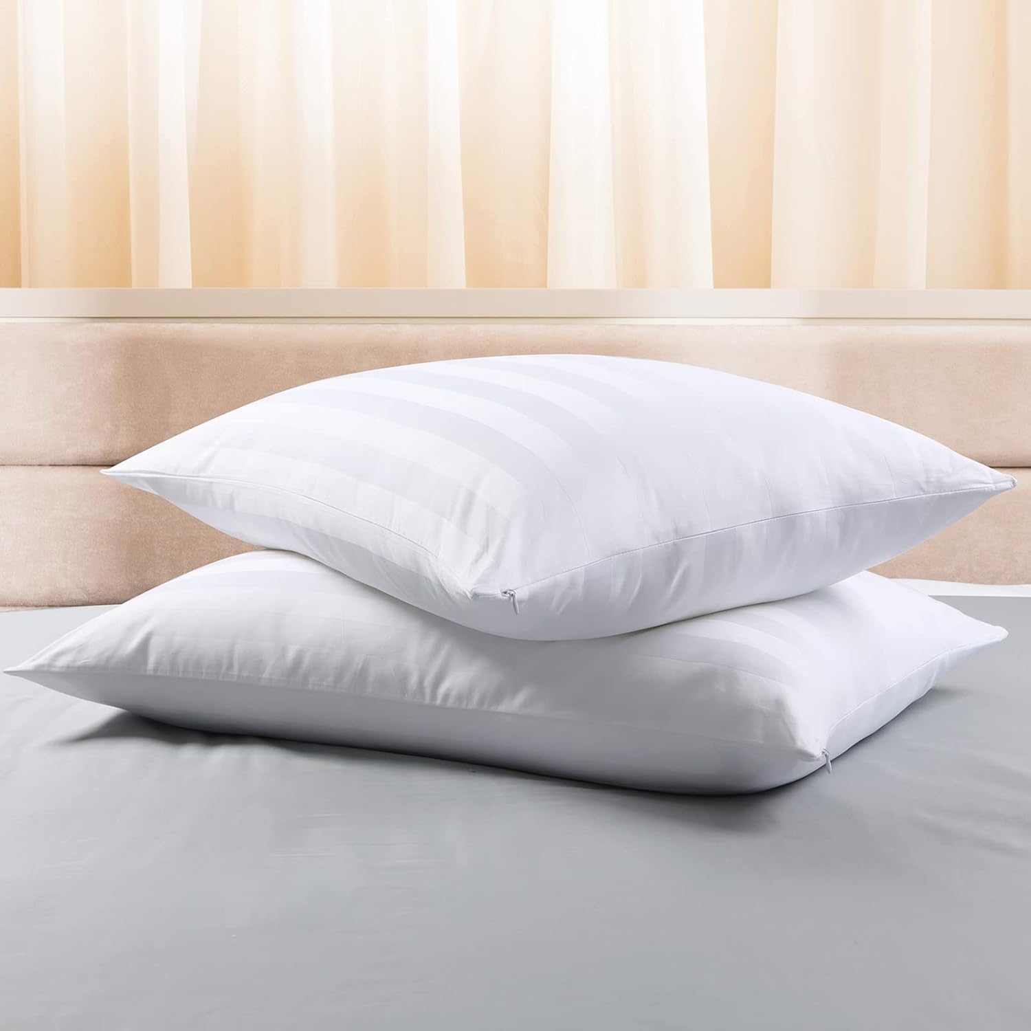 Zaizaihome Egyptian cotton pillow case soft breathable 400 thread count comfort