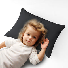 Zaizaihome toddler pillow protector zippered closeup showing protective cover