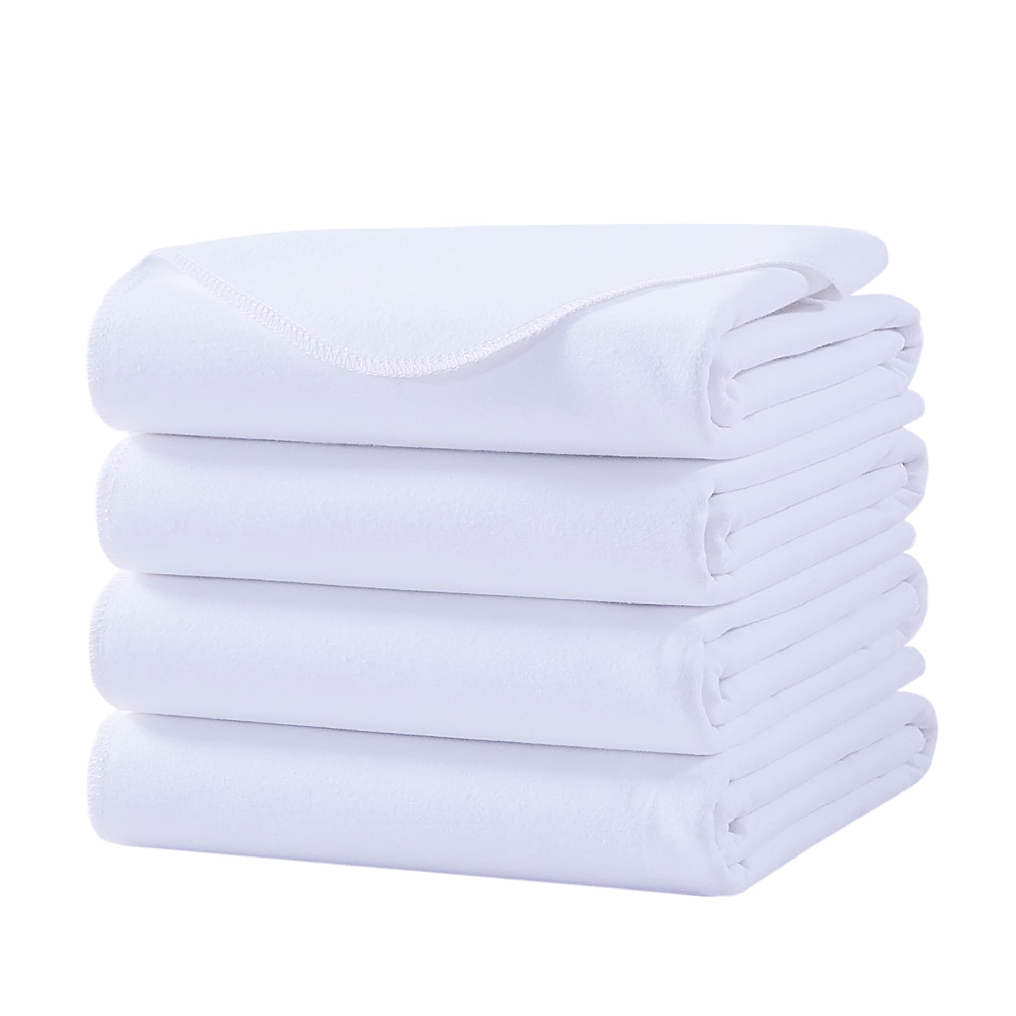 Zaizaihome washable underpads 34x72 4-pack on a bed setup for protection and softness