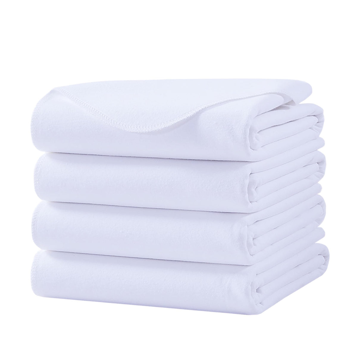 Zaizaihome washable underpads 34x72 4-pack on a bed setup for protection and softness