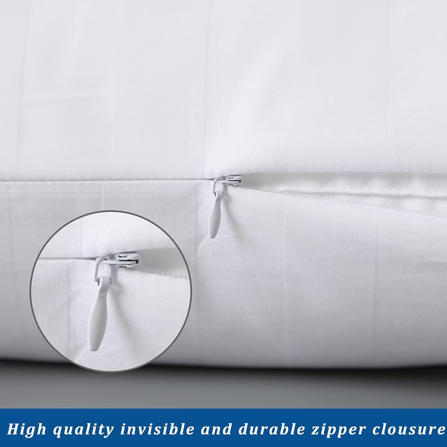 Zaizaihome zippered pillow cover durable end-knots for easy removal