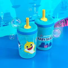Baby Shark Kelso tumbler straw detail highlighting easy sipping for kids