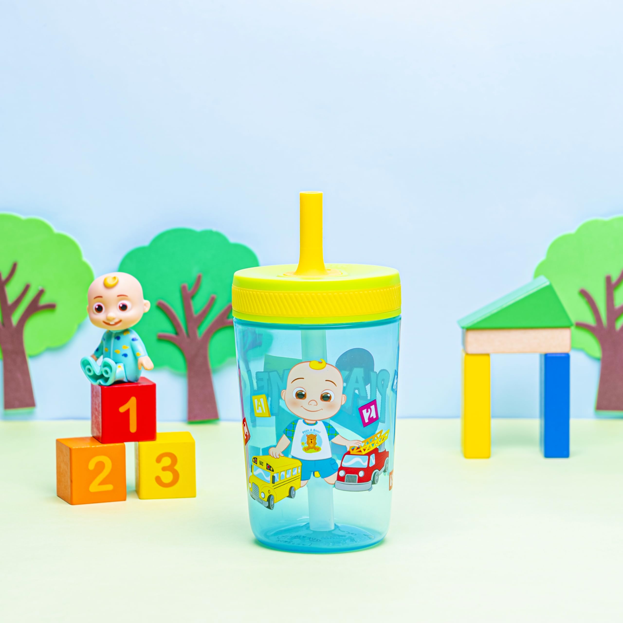 Zak Designs Cocomelon Kelso tumbler makes a practical, reusable gift for fans and kids.