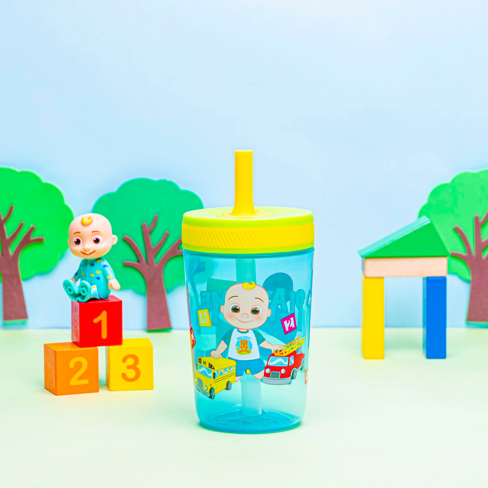 Zak Designs Cocomelon Kelso tumbler makes a practical, reusable gift for fans and kids.