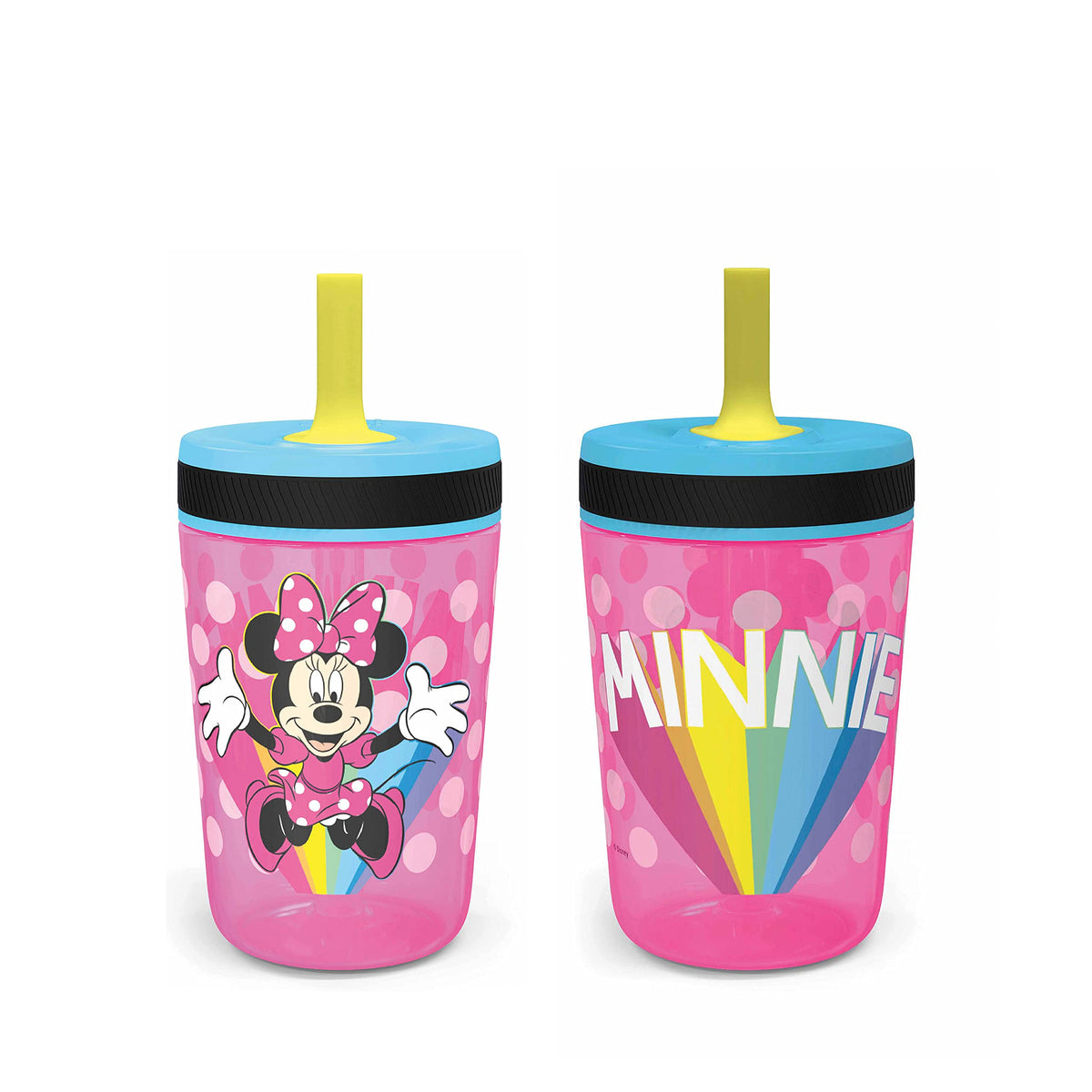 Zak Designs Minnie Mouse Kelso two-pack tumbler promotes kid-friendly hydration.