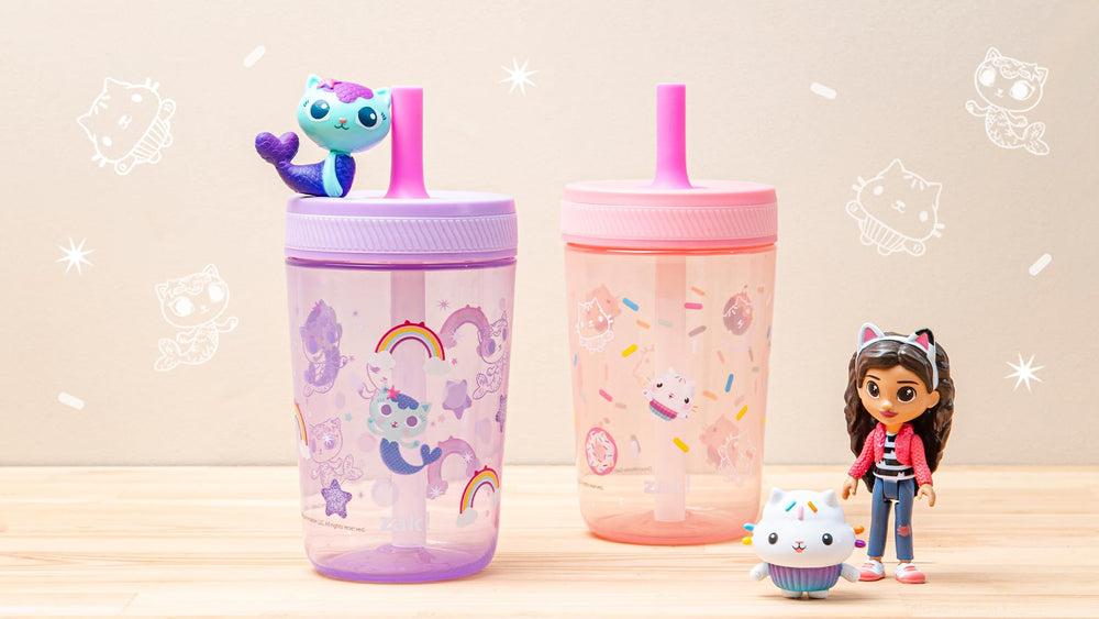 Gift-ready Zak Designs Gabby’s Dollhouse Kelso cup for fans.