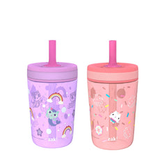 Zak Designs Gabby’s Dollhouse Kelso cup in travel mode with leak-proof design.