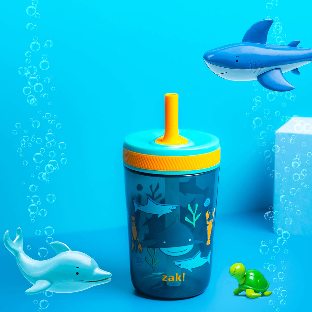Zak Designs Kelso tumbler set shows colorful design and durable plastic for daily use