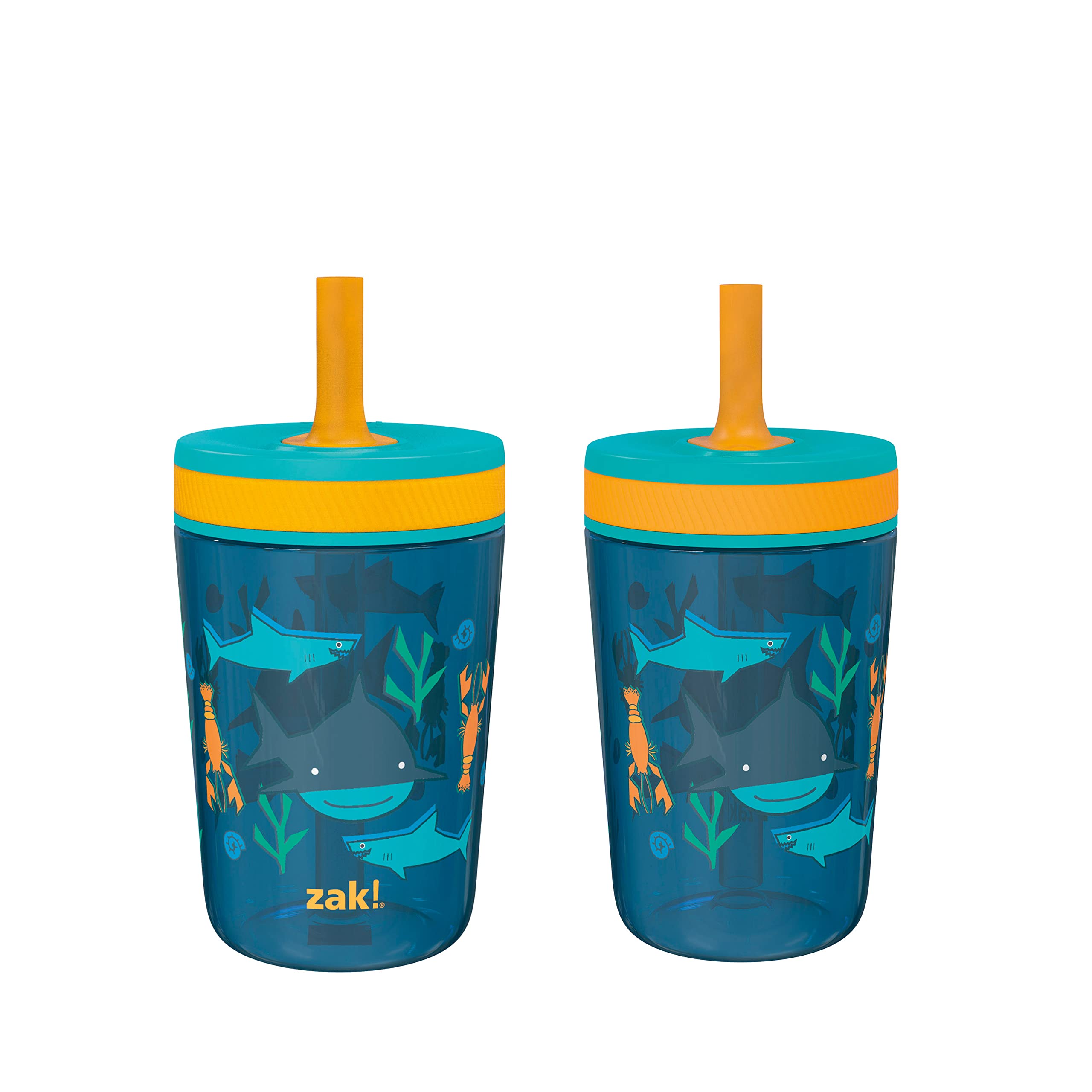 Zak Designs Kelso 15 oz tumbler with leak-proof lid and straw for mess-free sipping