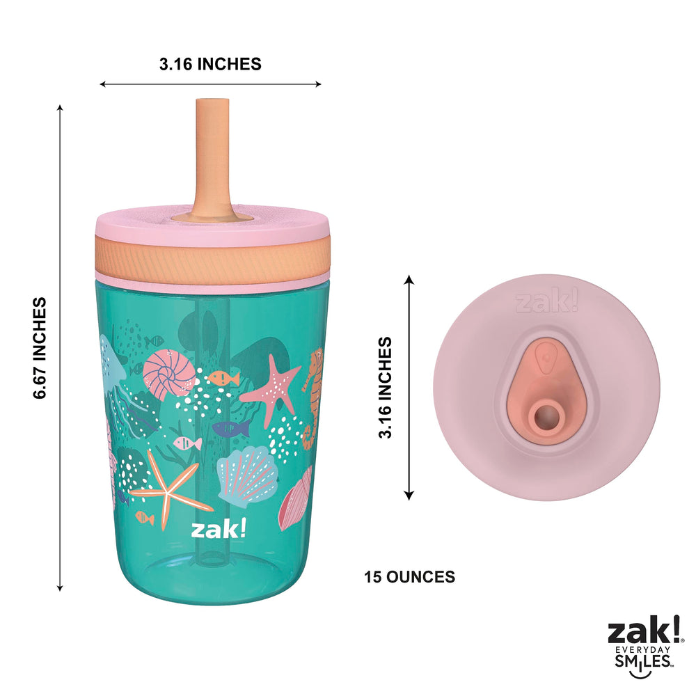 Zak Designs Kelso kid-friendly design with soft straw for comfortable sipping.