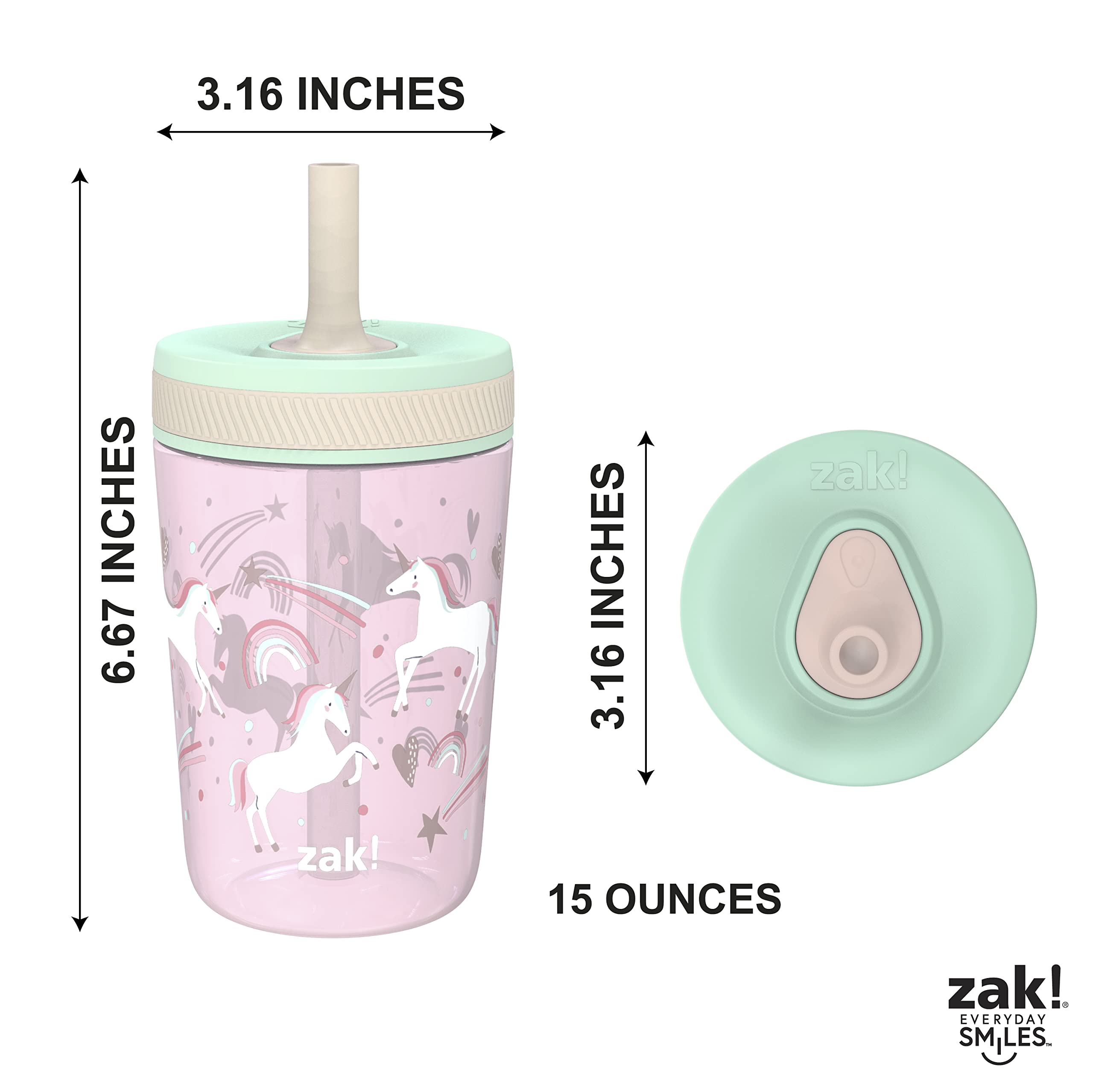 Zak Designs Kelso easy-cleaning design that simplifies after-meal routines.