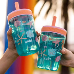 Zak Designs Kelso silicone straw close-up showing soft sip for kids.