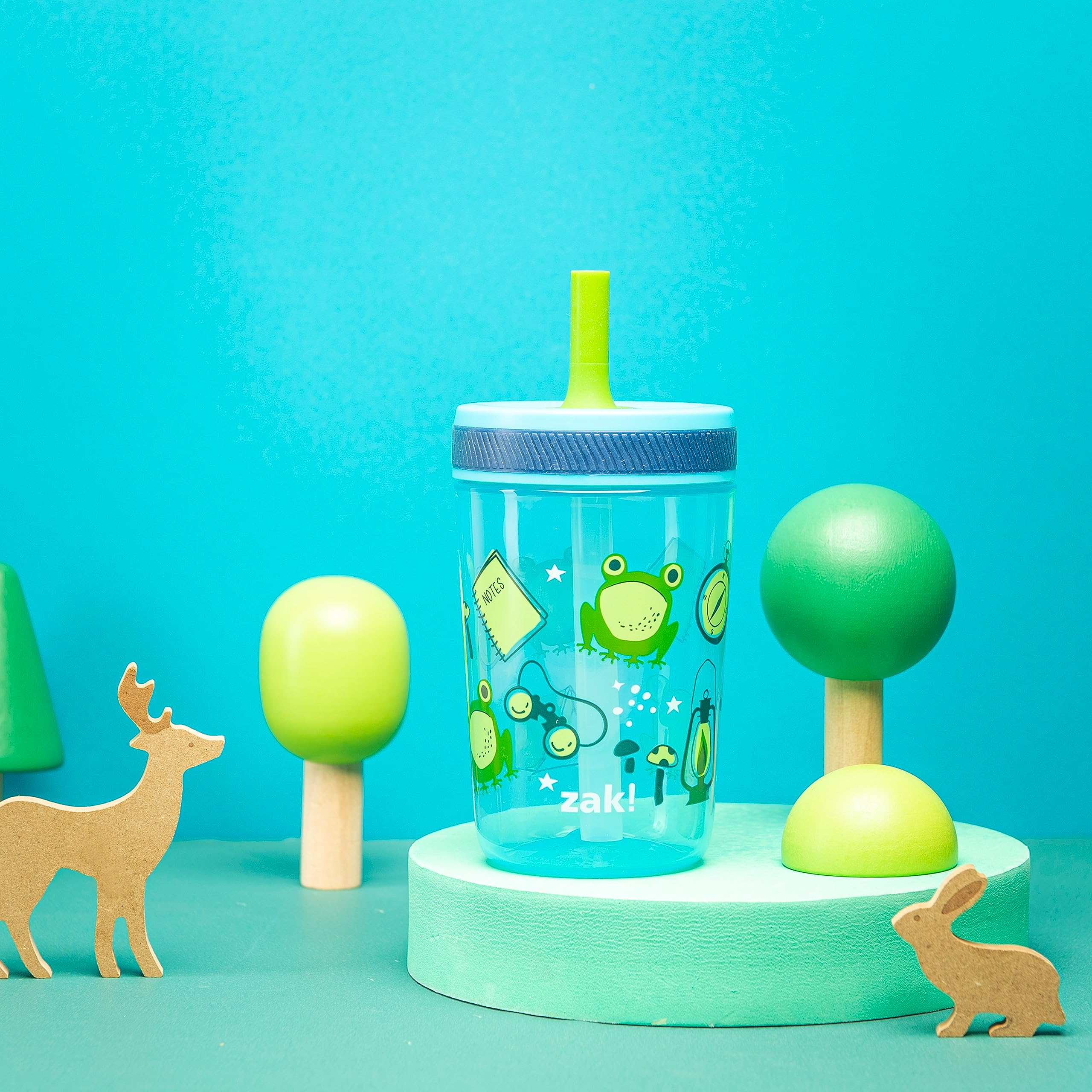 Soft silicone straw with valve supports smooth sipping for children.