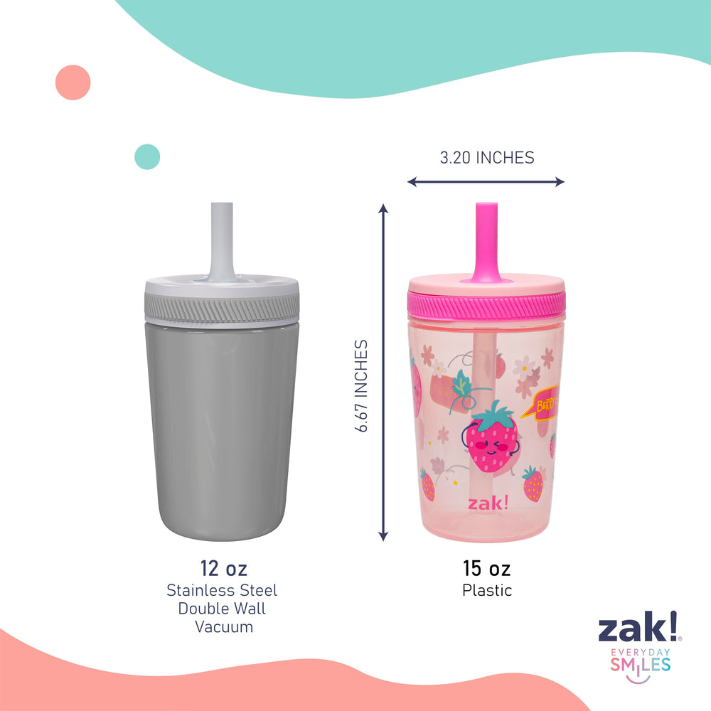 Vibrant Sweet Berry and Lemon Zest colors for kid-friendly drinkware.
