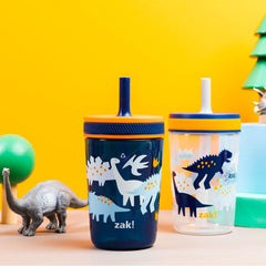 Zak Designs Kelso leak-proof straw with valve reduces spills.