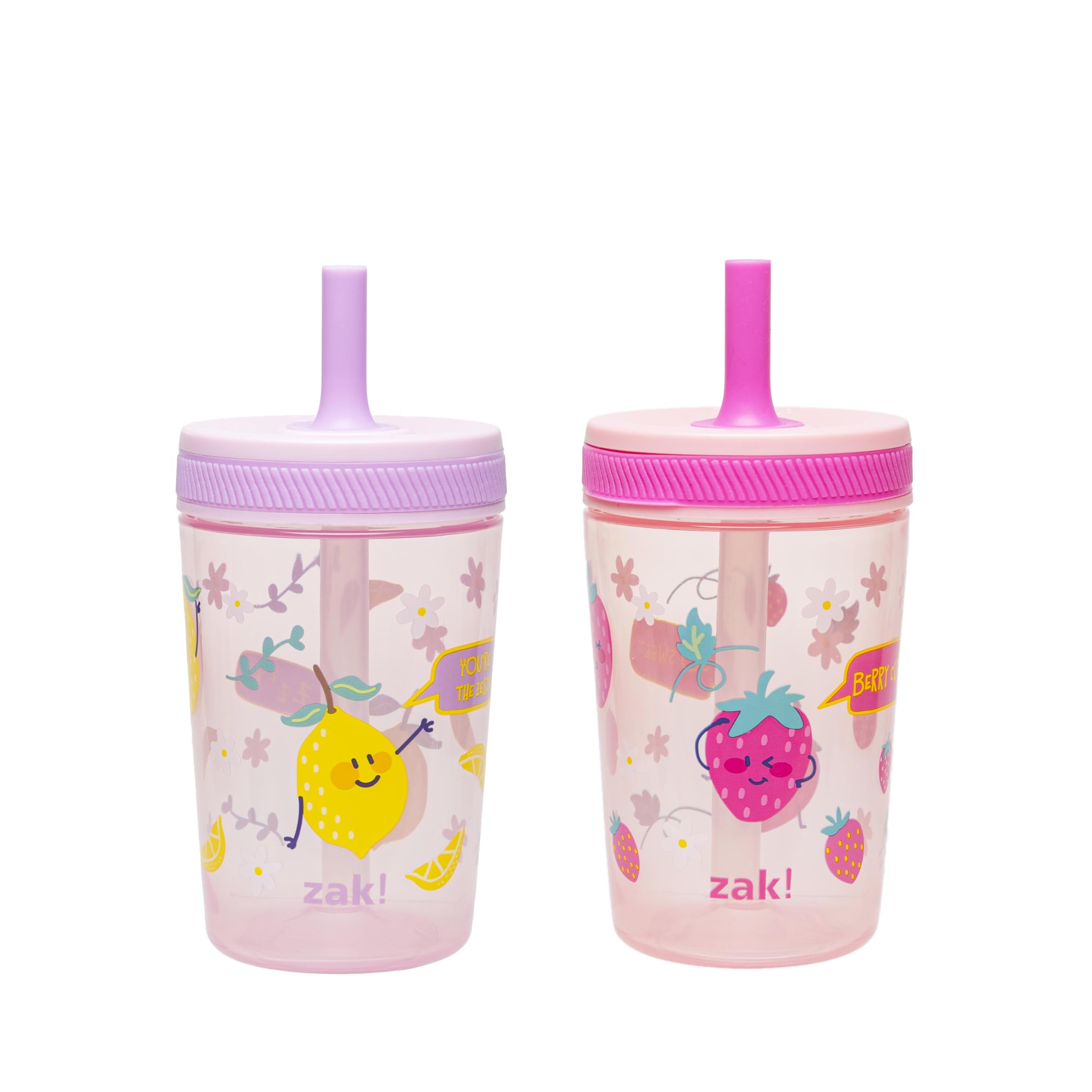 Zak Designs Kelso leak-proof toddler cups prevent spills during travel.