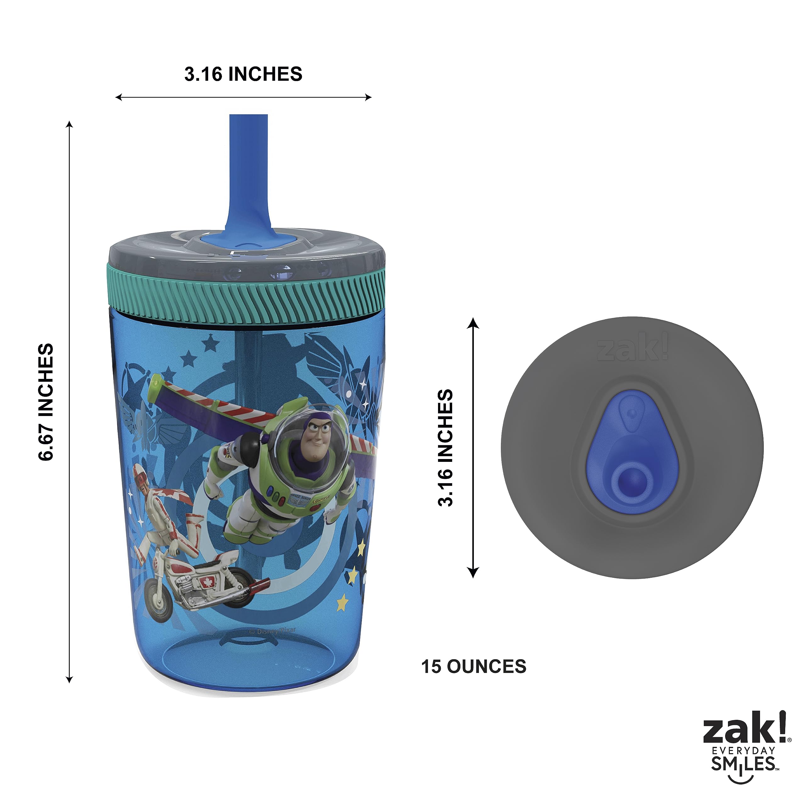 Zak Designs Kelso top-rack dishwasher safe tumbler for quick cleanup.