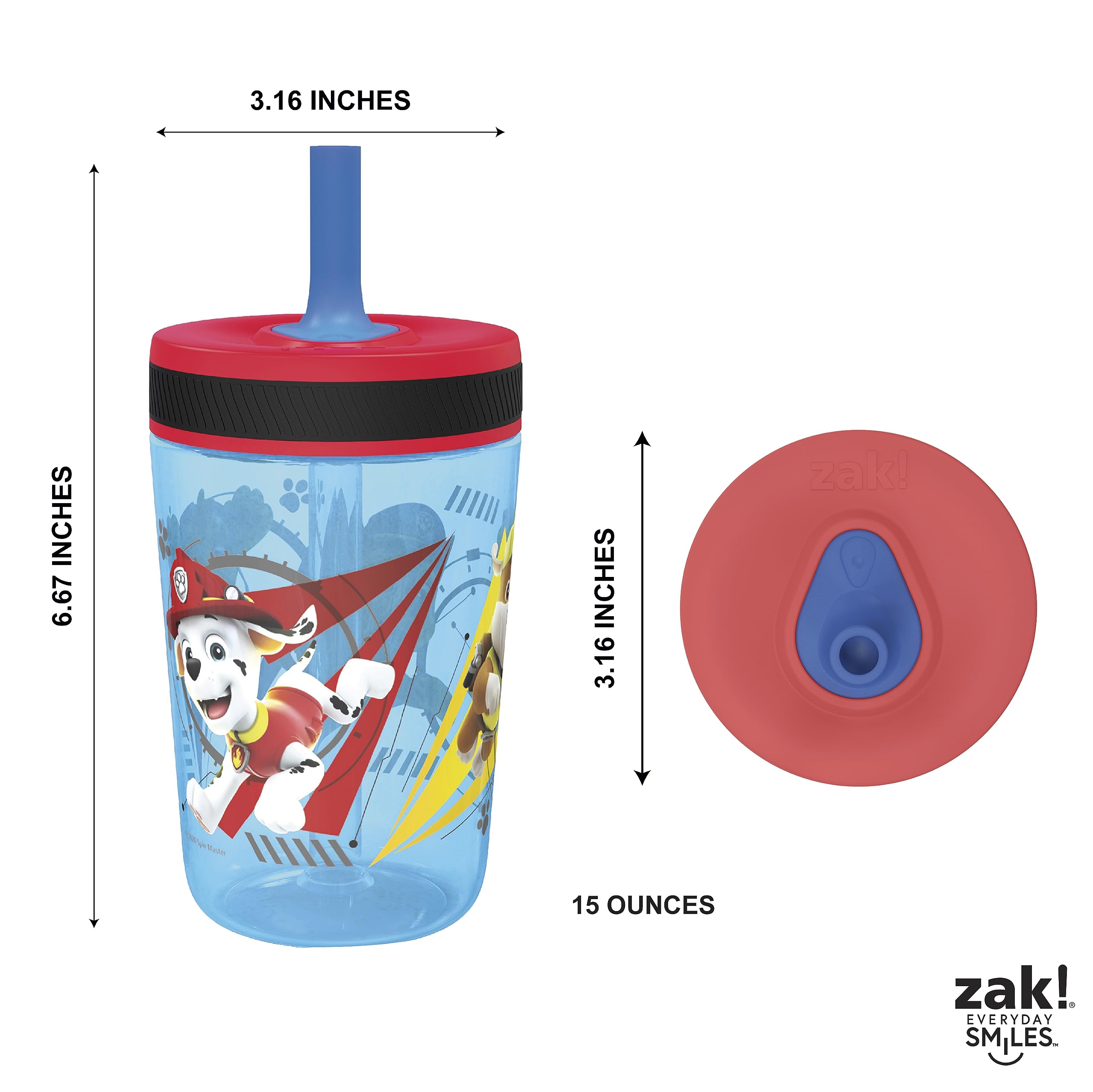 Top-rack dishwasher-safe Zak Designs Kelso tumbler for quick cleanup.