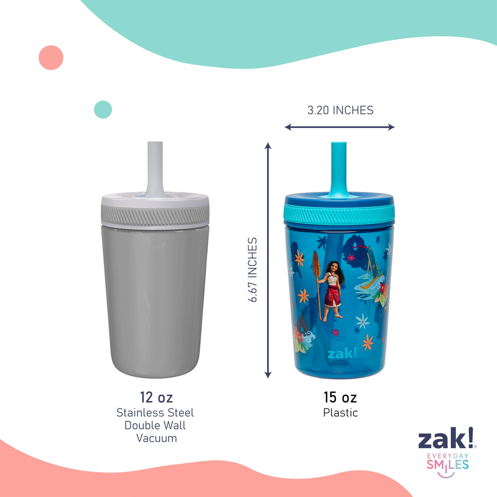 Zak Designs Moana cups fit car cup holders for travel