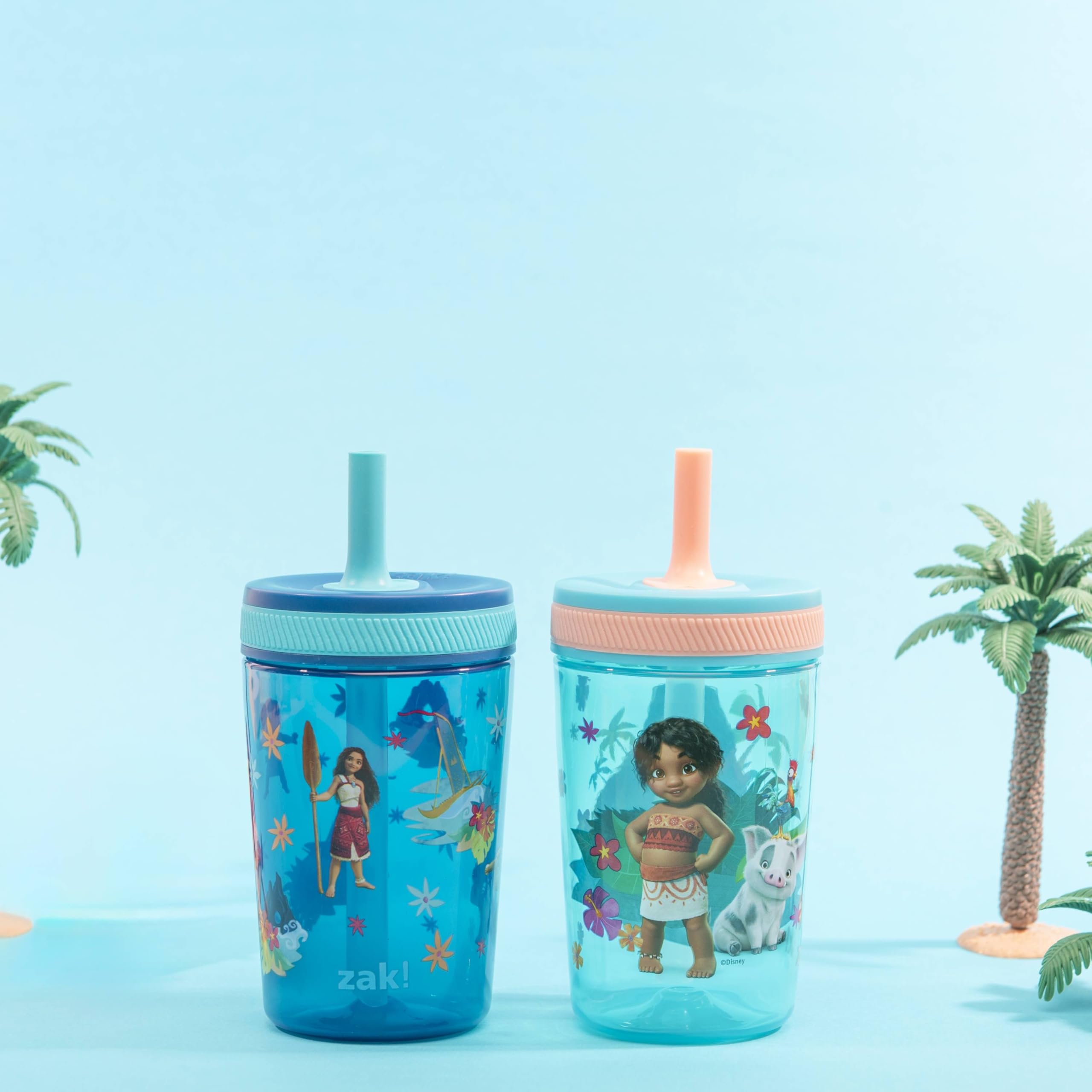 Moana soft silicone straw enables comfortable sipping with Zak Designs cups