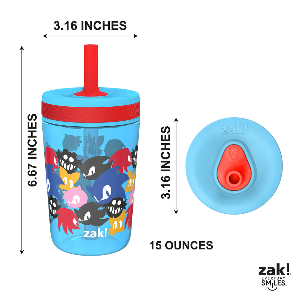 Zak Designs Sonic 15oz tumbler provides ample hydration per sip.