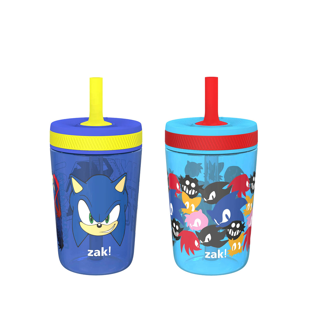 Zak Designs Sonic toddler cup travel-friendly with leak-proof design for on-the-go hydration.