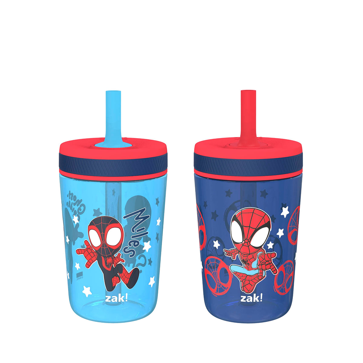 Zak Designs Spider-Man Kelso cups hero: two bright 15oz tumblers for kids.
