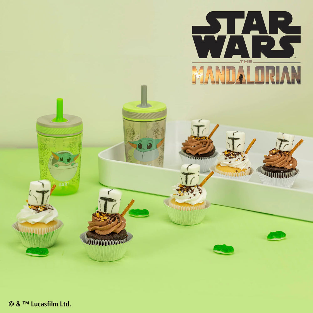 Dishwasher-safe Grogu cups ready for quick cleanup.