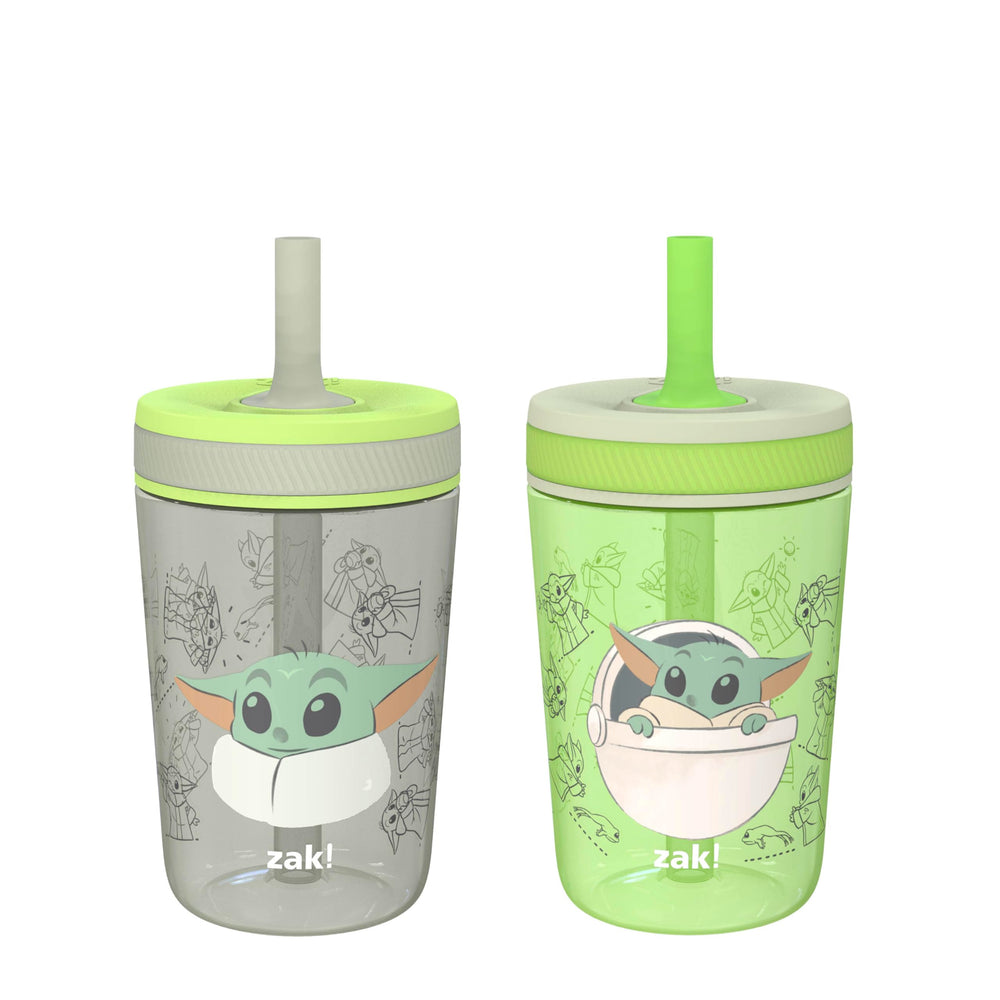 Zak Designs Mandalorian Kelso toddler cups with travel-friendly leakproof design.