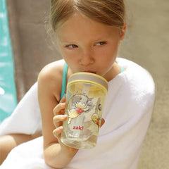 Zak Designs Winnie the Pooh Kelso cups with silicone straw for gentle sipping.