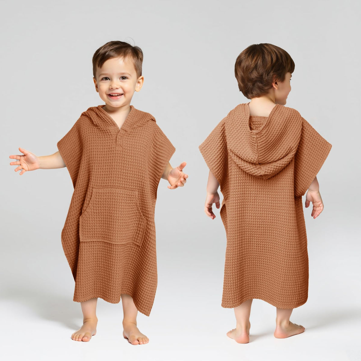 Zamlory hooded kids towel beach-poncho offering sun protection and cozy post-swim warmth