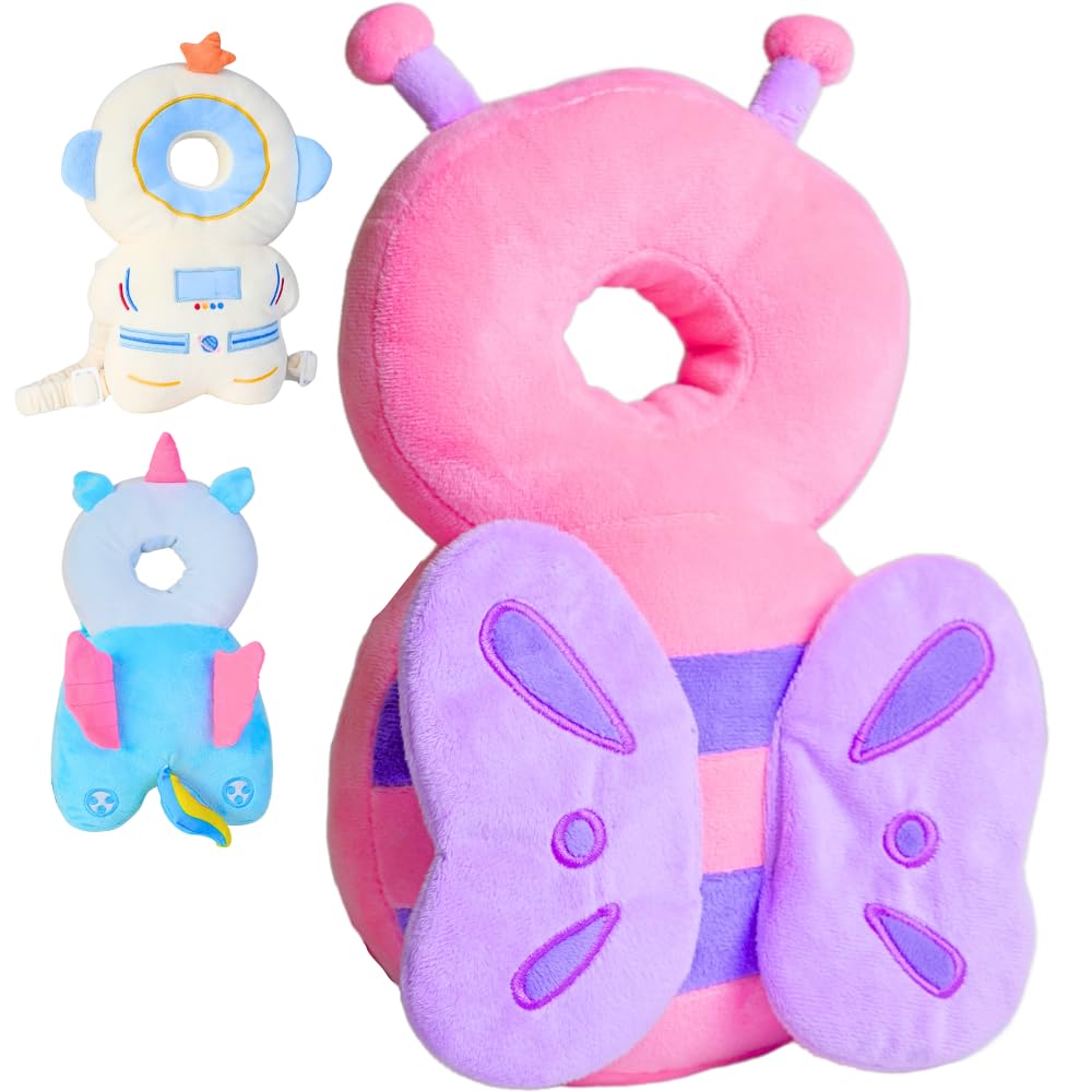 Zanith head protector front view with butterfly design provides gentle protection for crawlers