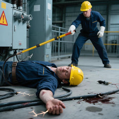 Zanvxt live-line rescue design enables non-contact victim handling from a safe distance.
