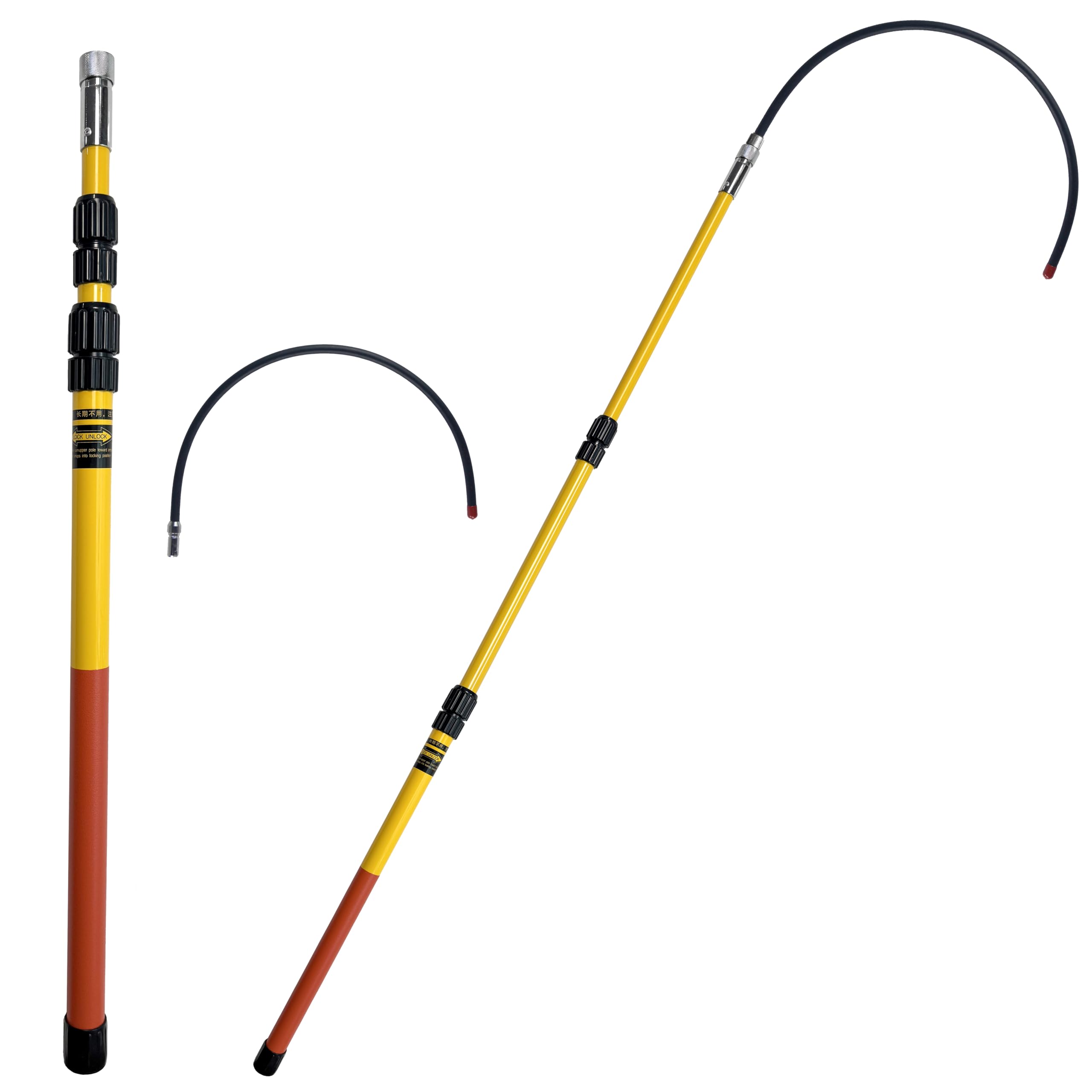 Zanvxt telescoping rescue pole extended for long reach and safer operation.