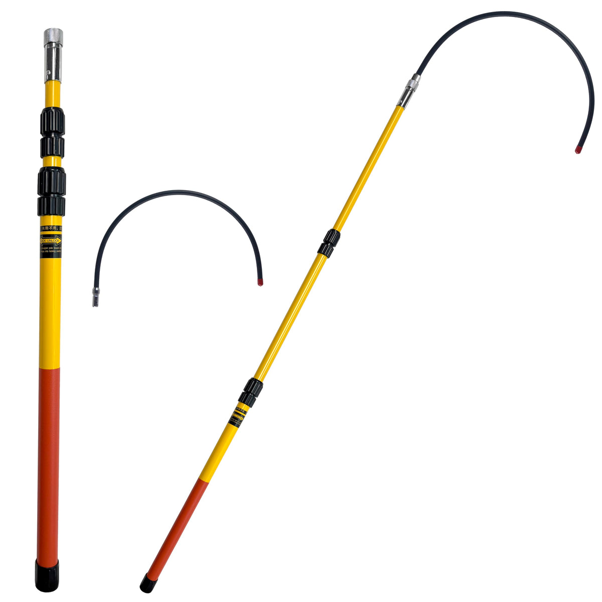 Zanvxt telescoping rescue pole extended for long reach and safer operation.