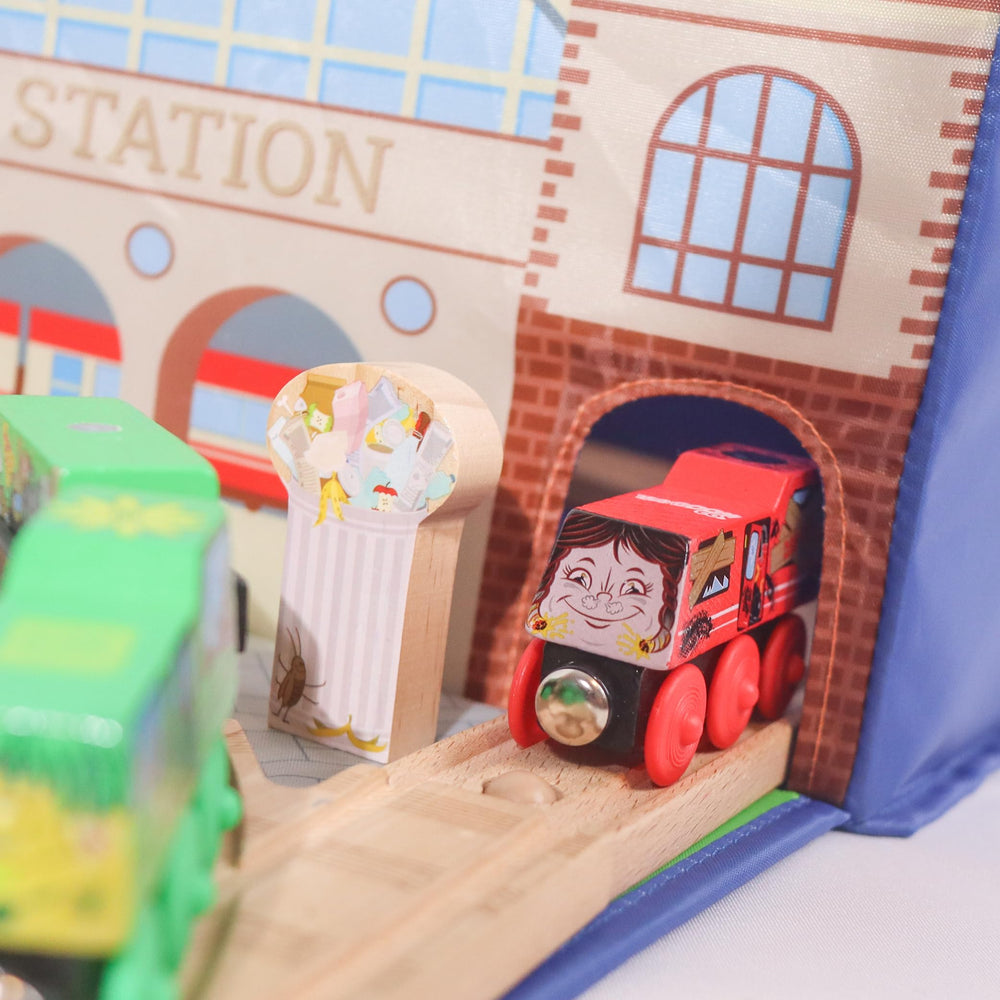 Zany Trains two in one design blends storage and play space