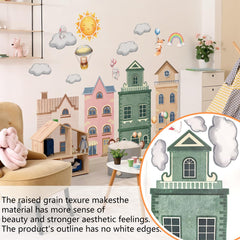 ZARROUEA nursery decor wall sticker set creates a whimsical scene on walls