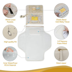 Zaveena interior pockets keep wipes and diapers organized.
