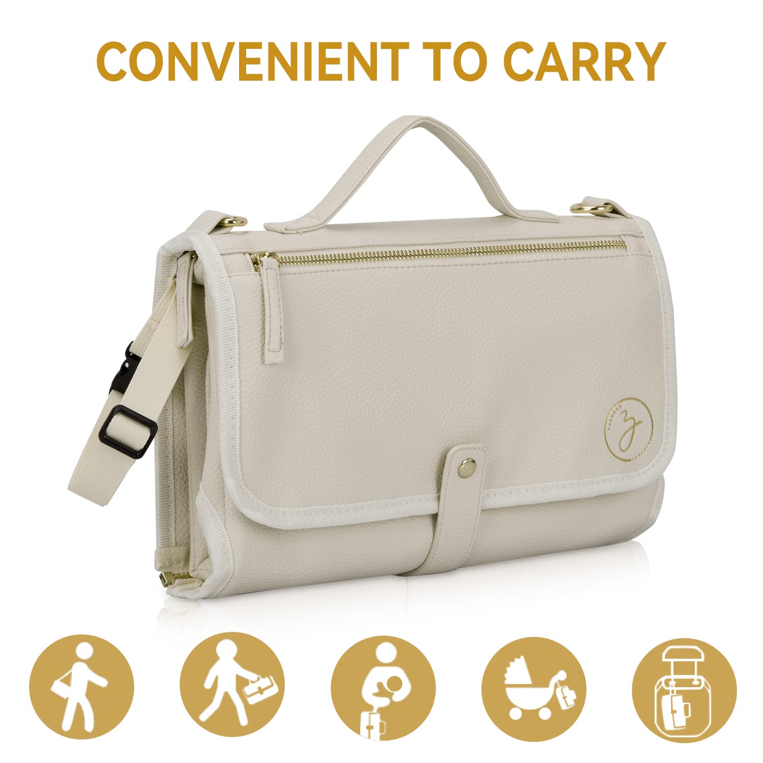 Zaveena travel-friendly design fits in most diaper bags.