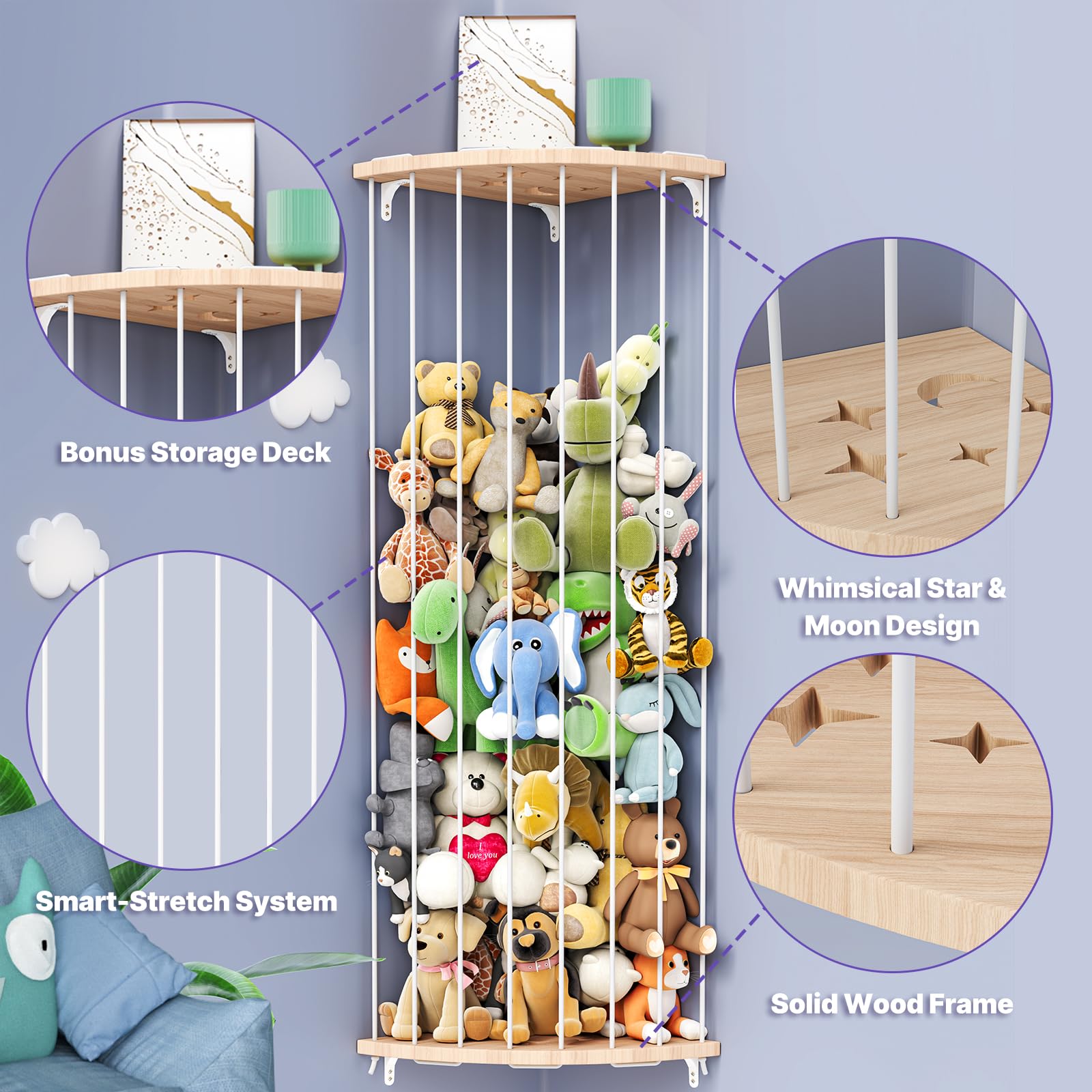 Zayysoha reinforced pine frame withstands daily use.