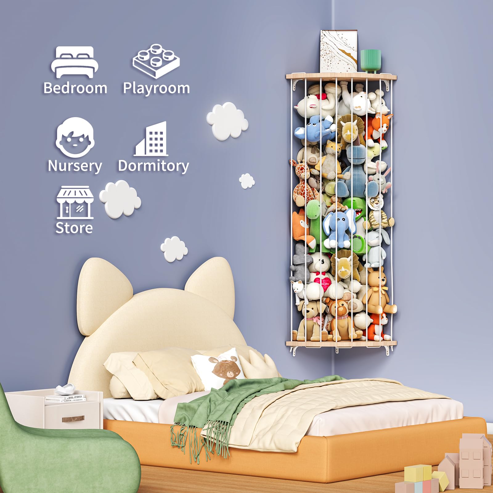 Zayysoha nursery-friendly storage blends function with playful design.