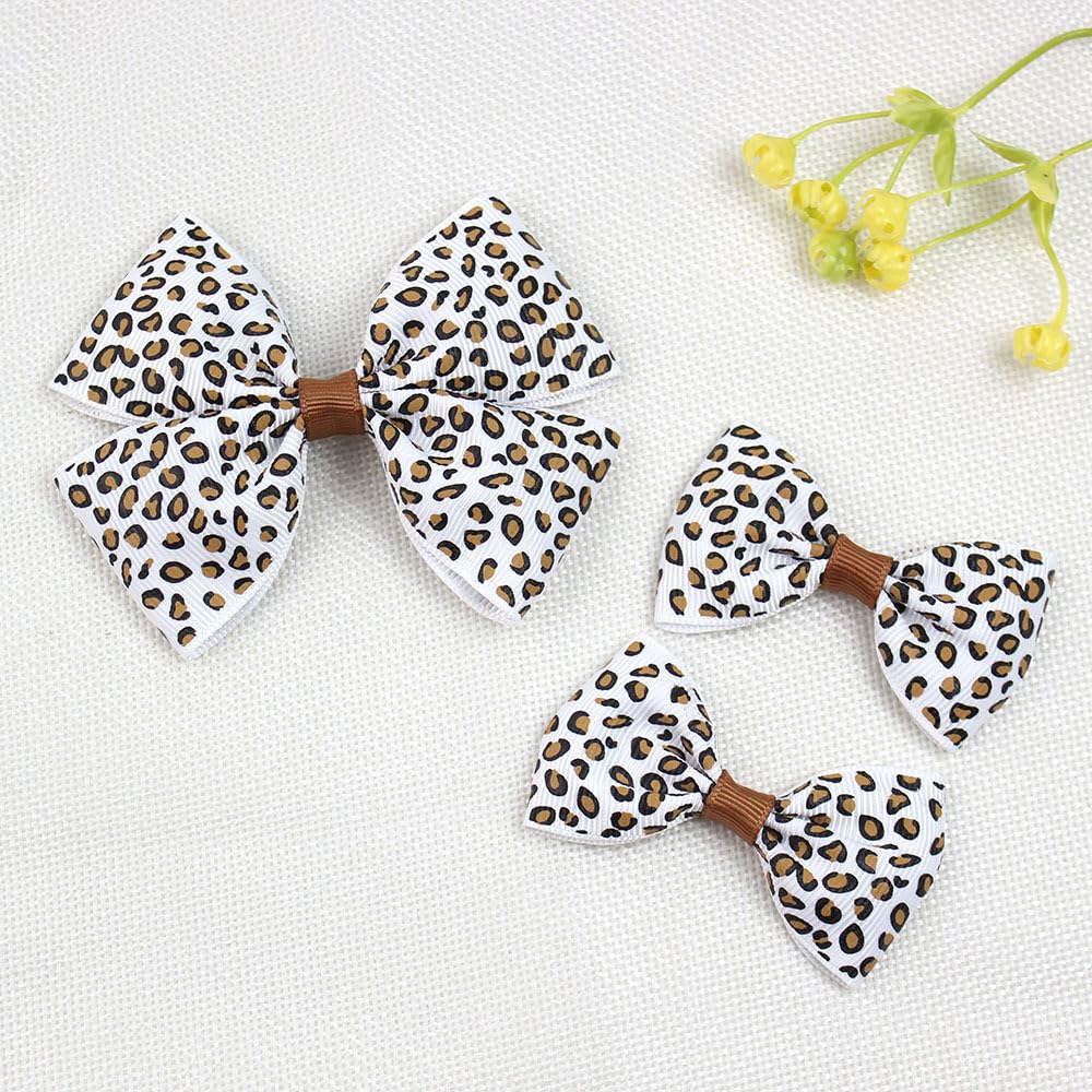 ZCYYYS 3-pack leopard bow clip offers versatile styling options.