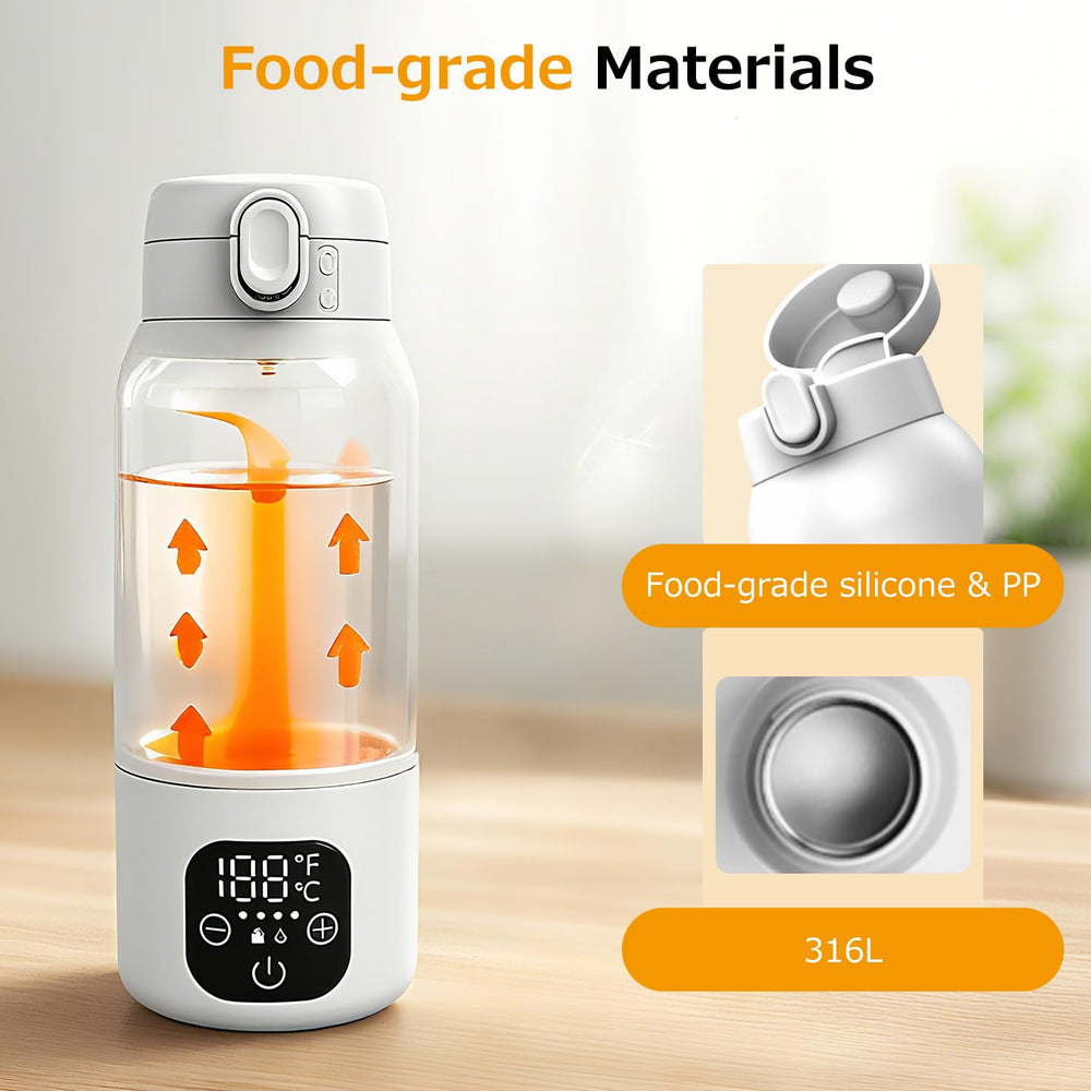 Zcargel dual heating modes with real-time display enable precise milk temperature.