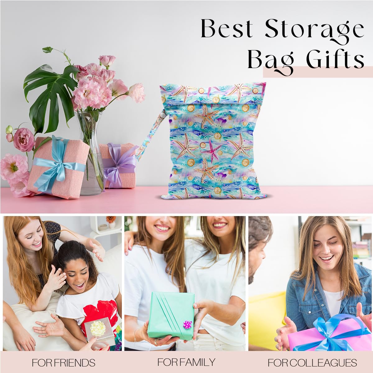 zcyxuuw colorful starfish pattern wet bag stylish beach companion