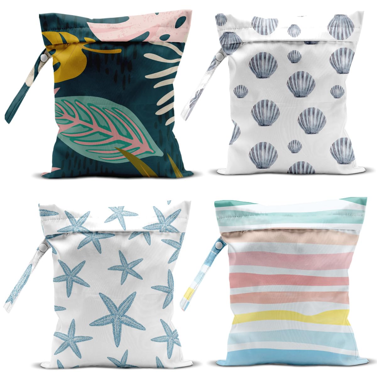 zcyxuuw waterproof wet bag with starfish pattern for beach gear organization