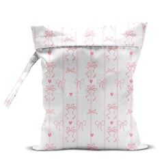 Zcyxuuw wet bag with bow stripes keeps swimsuits organized during travel.