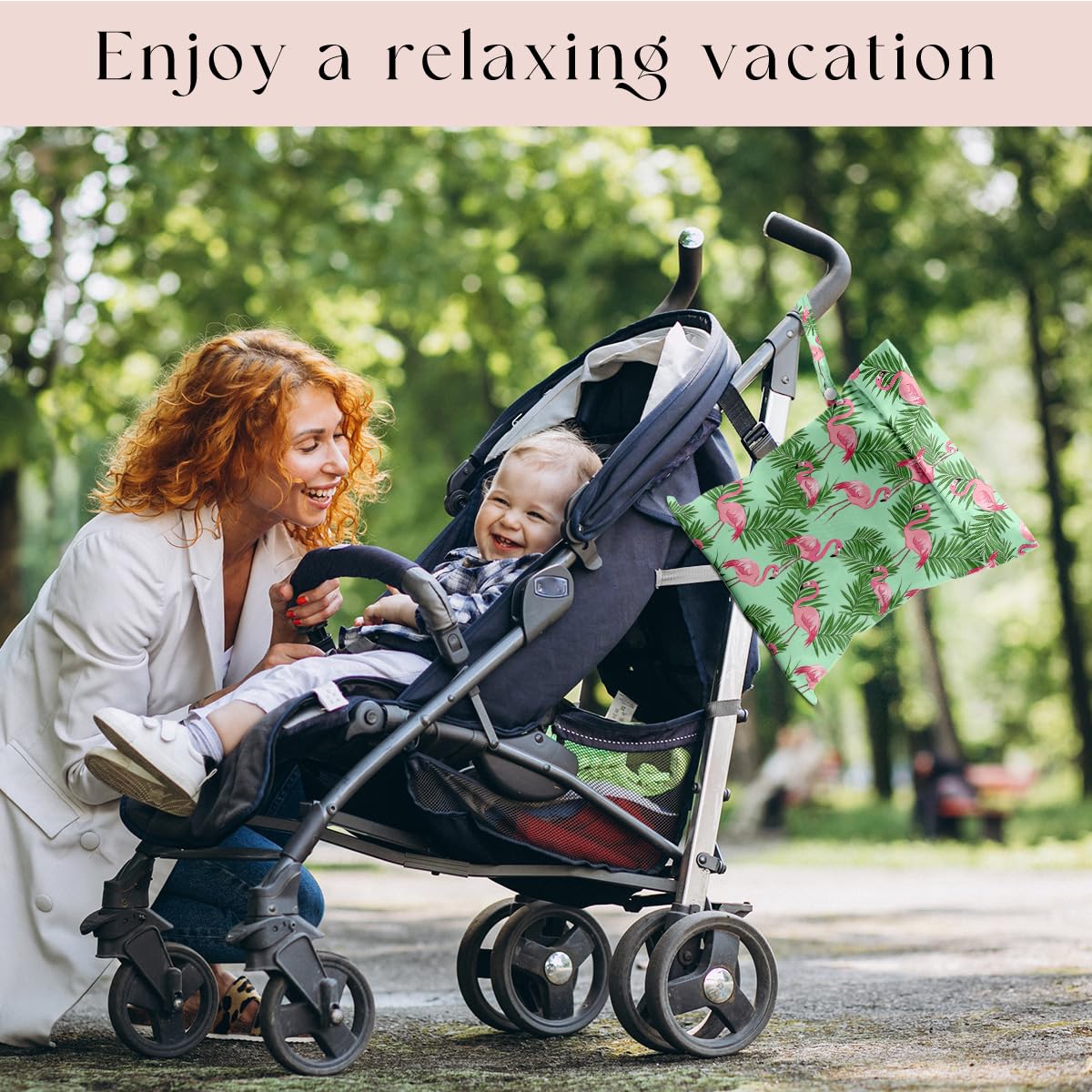 Zcyxuuw four-pack wet bags for diapers and sanitary items while traveling.