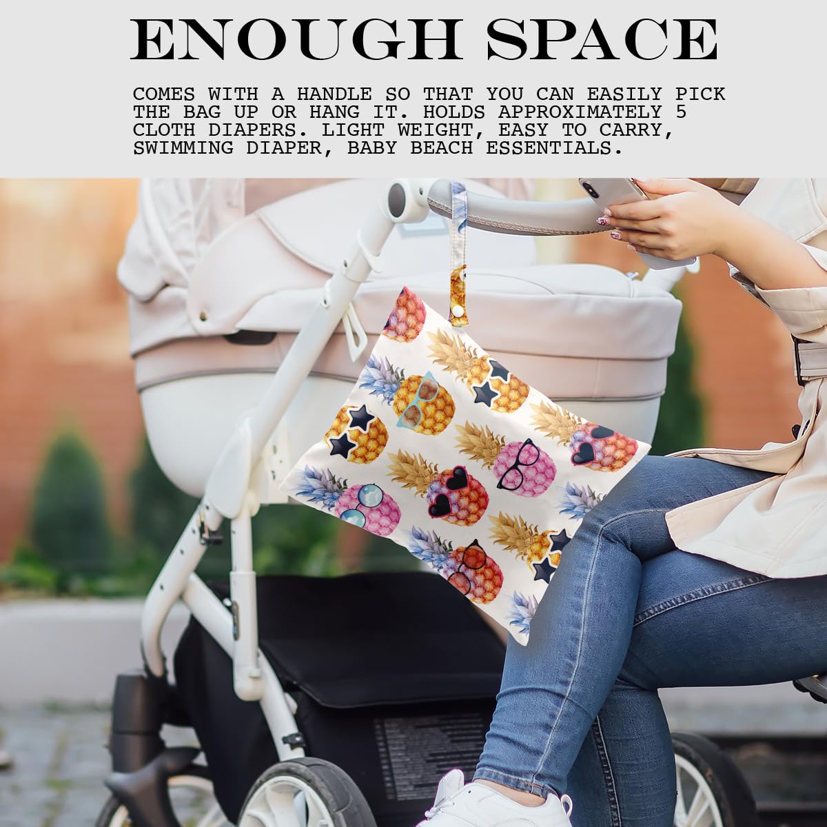 zcyxuuw wet bag handle for easy lifting and hanging.