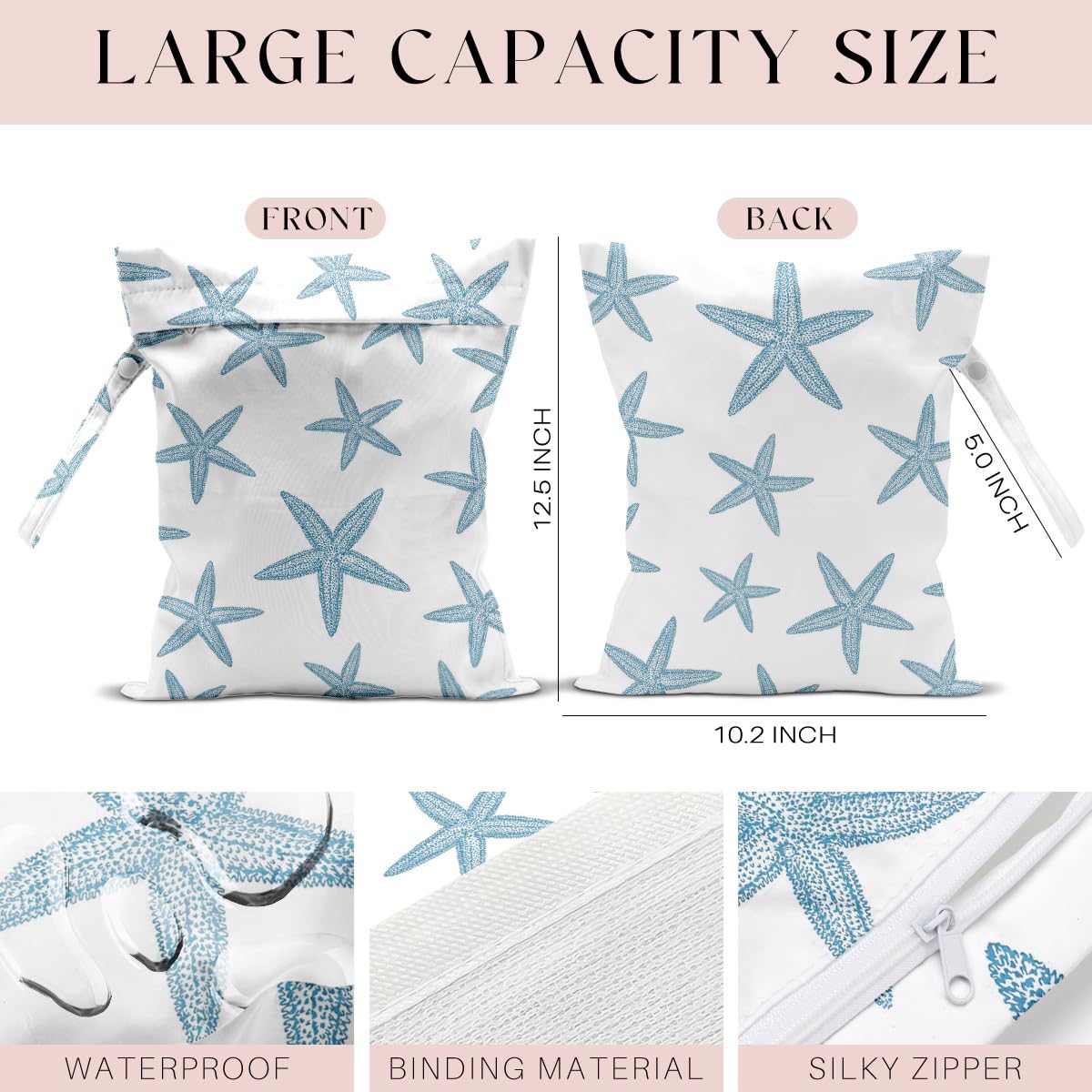 zcyxuuw wet bag handle for easy carry and hang during travel
